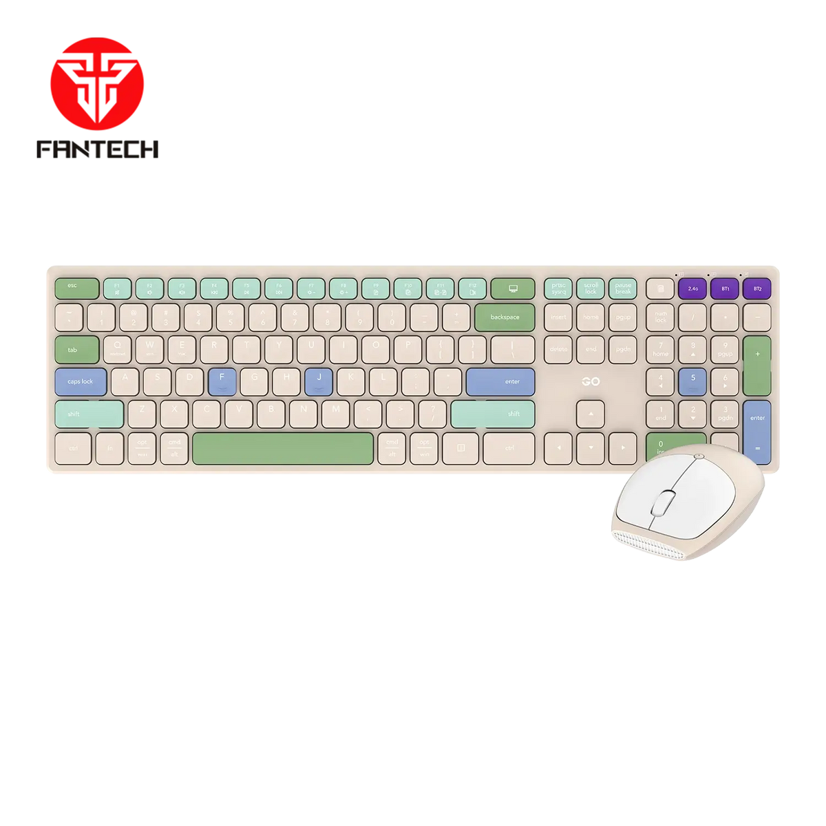 FANTECH WK895 GO Pop Office Wireless Keyboard Mouse Combo - Grey