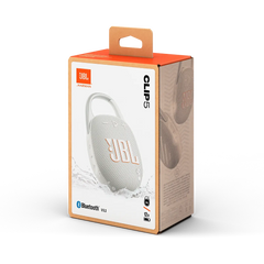 JBL Clip 5 Portable Bluetooth Speaker Box White - Waterproof and Dustproof