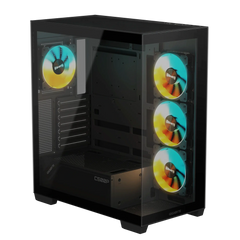 GIGABYTE C500 PANORAMIC STEALTH Tempered Glass Gaming Case (4ARGB Fans)
