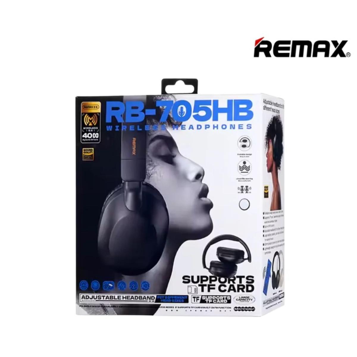 Remax RB-705HB Bluetooth 5.4 TF Card Flodable Wireless Headphones -Beige