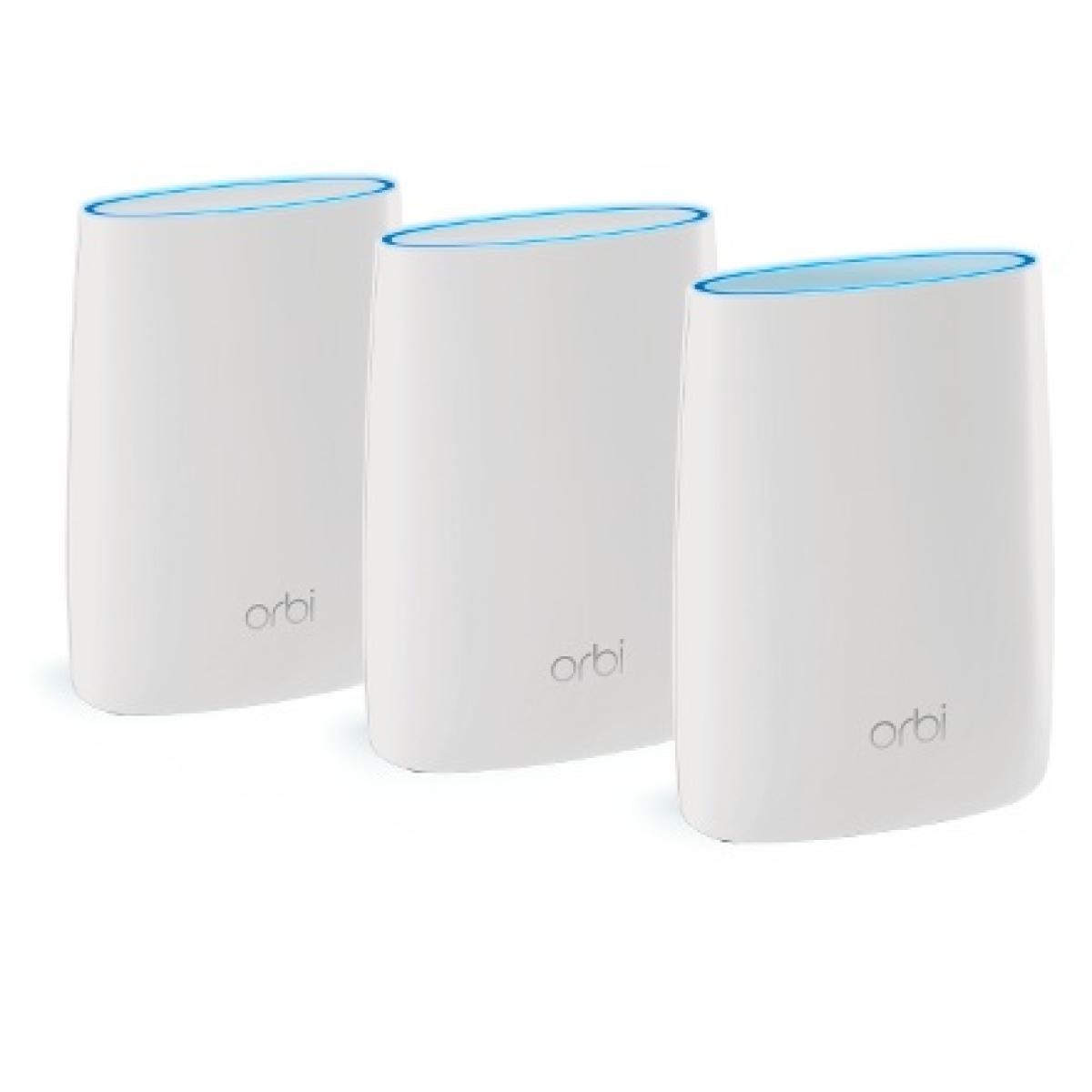 Netgear RBK53 Orbi AC3000 Tri-Band WiFi System with 1 Router & 2 Satellites