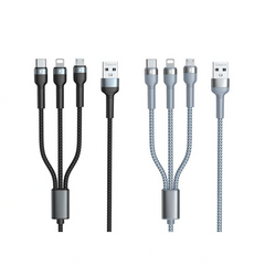 Remax RC-124TH 1.2M 2A 3 IN 1 Charger Cable