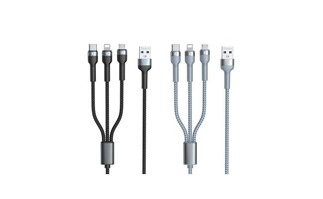 Remax Rc 124th 1.2m 2a 3 In 1 Charger Cable