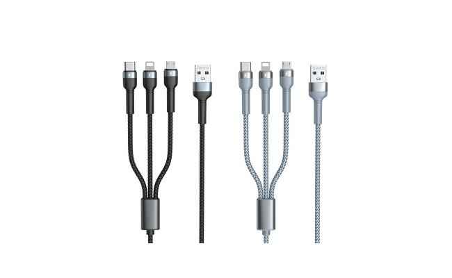 Remax Rc 124th 1.2m 2a 3 In 1 Charger Cable