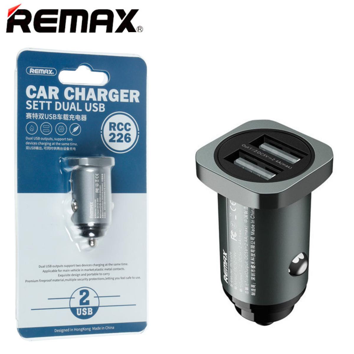Remax RCC226 Car Charger with 2 Charging Ports - Black