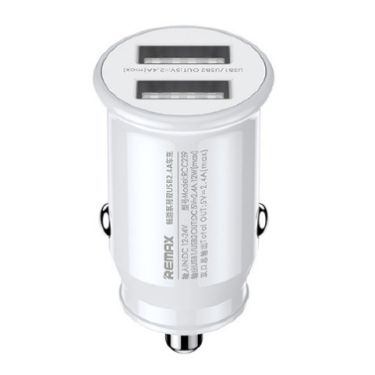 Remax RCC239 Car Charger 2.4A 2USB- White