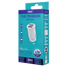 Remax RCC239 Car Charger 2.4A 2USB- White