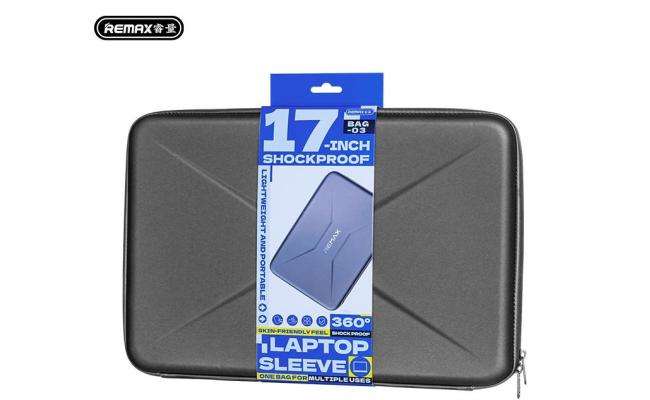 Remax Bag 03 17 Inch Shockproof Computer Storage Bag for Apple Macbook Pro 16 And Laptops Black