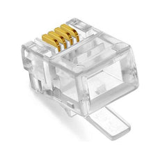 100 pcs RJ11 Modular Plugs 6P4C For Solid Connectors