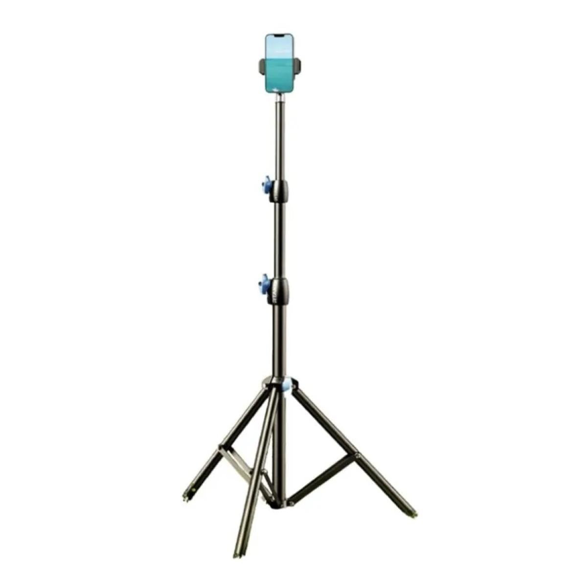 Rtako Rld 001, Adjustable Height, Universal Compatibility, Lightweight And Portable, Non Slip Feet, Matte Finish Carbon Steel Tripod 1.7m Black