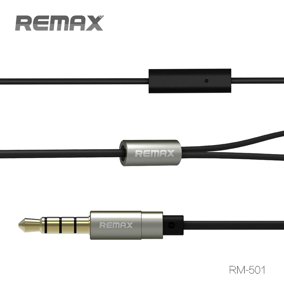 Remax RM-501 High Performance Wired In Ear Earphone Stereo with Mic, 3.5mm Jack