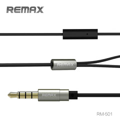 Remax RM-501 High Performance Wired In Ear Earphone Stereo with Mic, 3.5mm Jack
