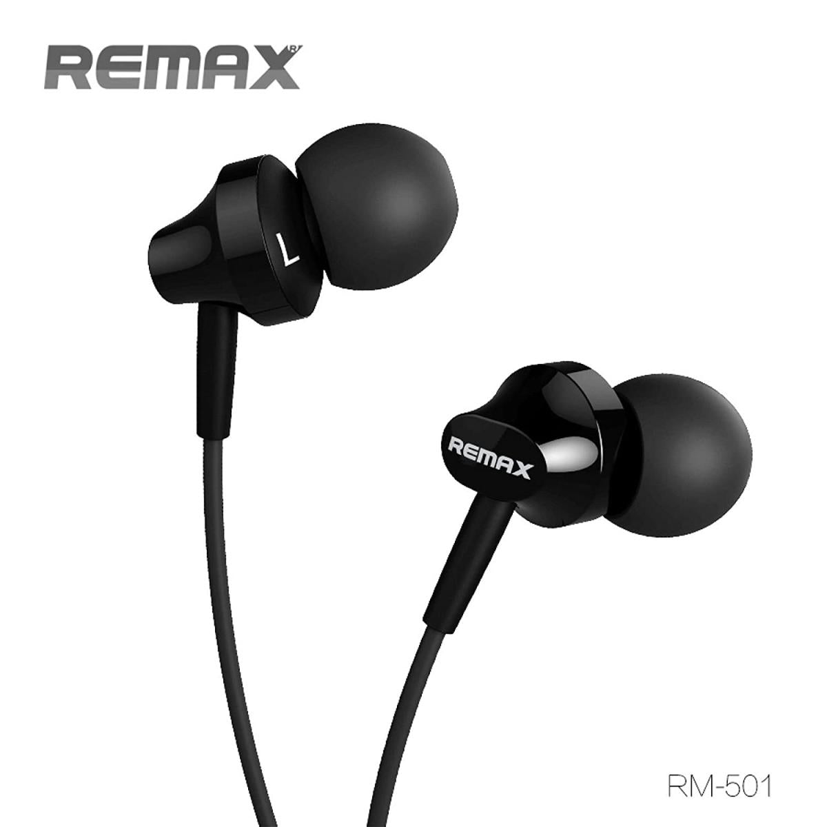 Remax RM-501 High Performance Wired In Ear Earphone Stereo with Mic, 3.5mm Jack