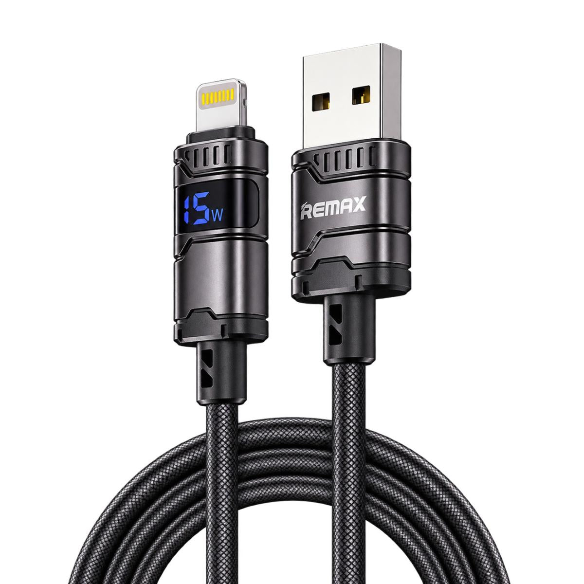 Remax C01-AL Digital Display Briaded Lightning to USB Data Cable 1.2M 30W