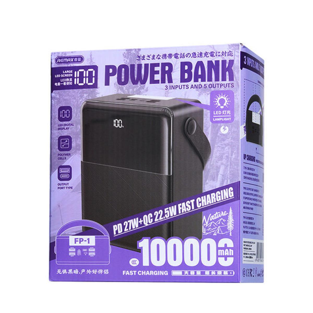 Remax FP-1 LED Lamp Fast Charging Power Bank 100000mAh 27W+22.5W