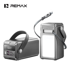 Remax FP-33 Type-C Telescopic Cable PD100W LED Light Fast Charging Power Bank 60000mAh