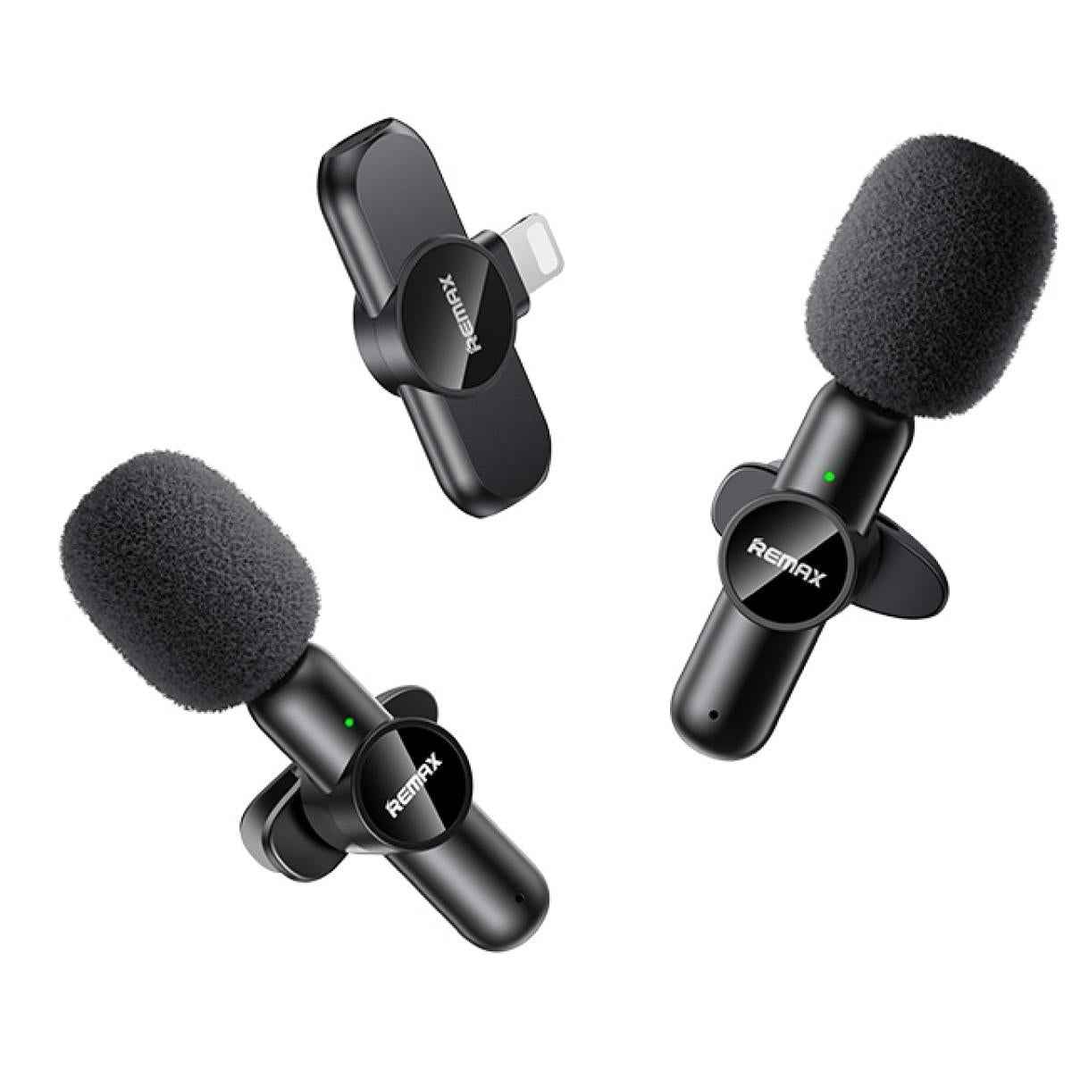 Remax K10 Ryusic Series One-to-Two Live Stream Wireless Microphone -Iphone