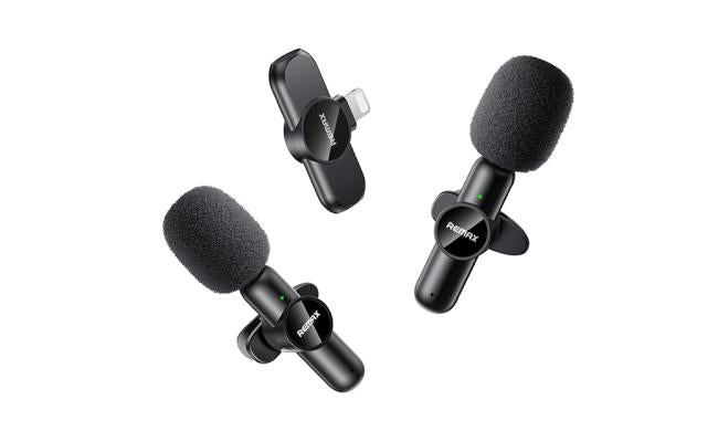 Remax K10 Ryusic Series One To Two Live Stream Wireless Microphone Iphone