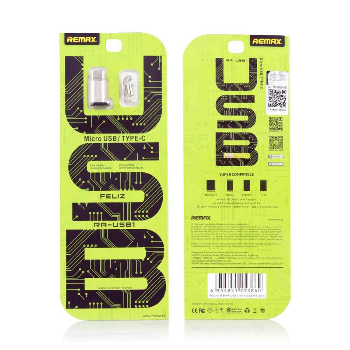 Remax RA-USB1 FELIZ MICRO-USB TO TYPE-C