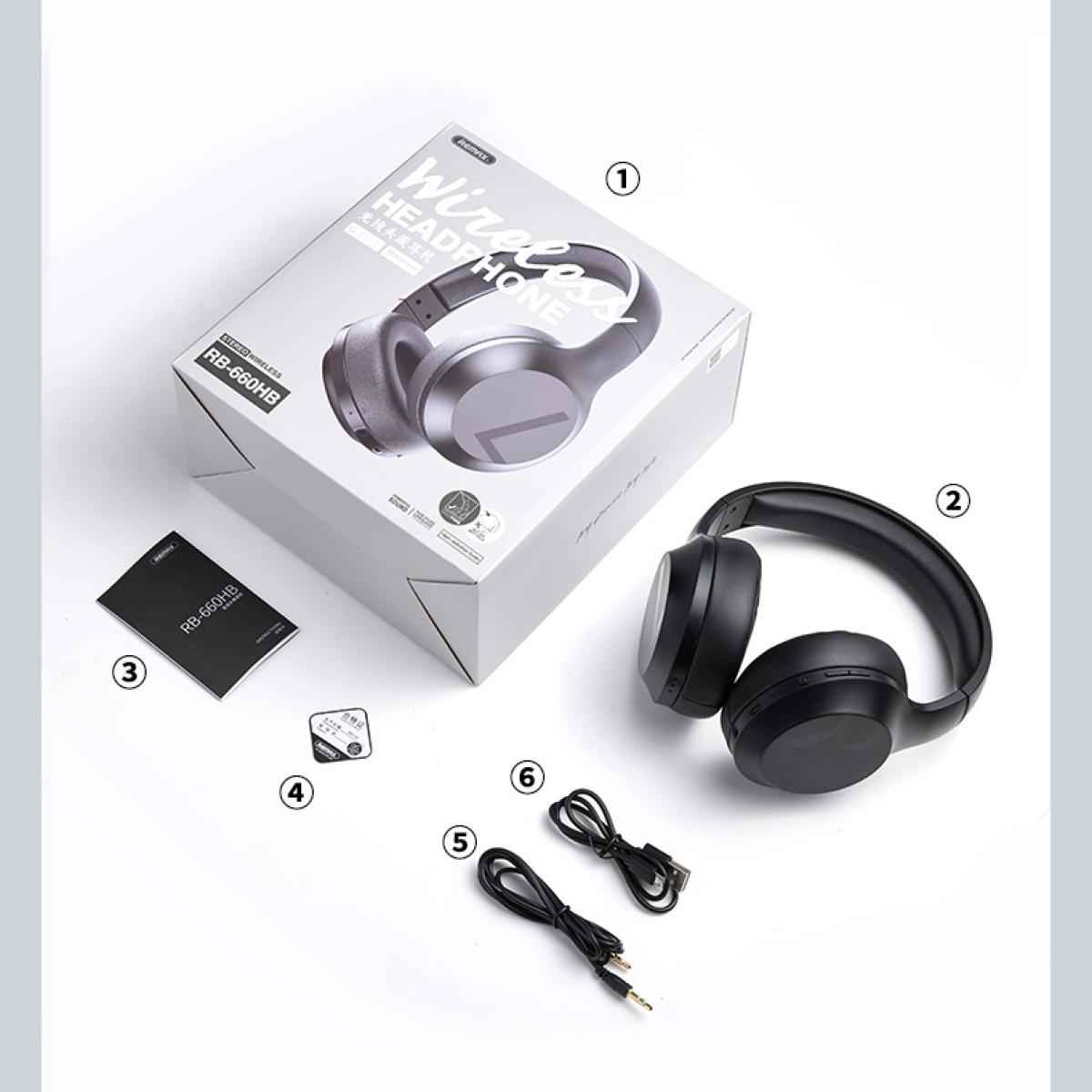 Remax RB-660HB Multifunctional Wireless Bluetooth Headset with 3.5mm Audio Cable