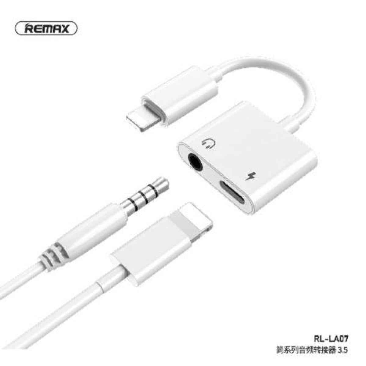 Converter Lightning to AUX 3.5mm Audio + Lightning RM-RL-LA07 Adapter