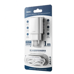 Remax Power Adapter 2 ports with USB-C to C Cable