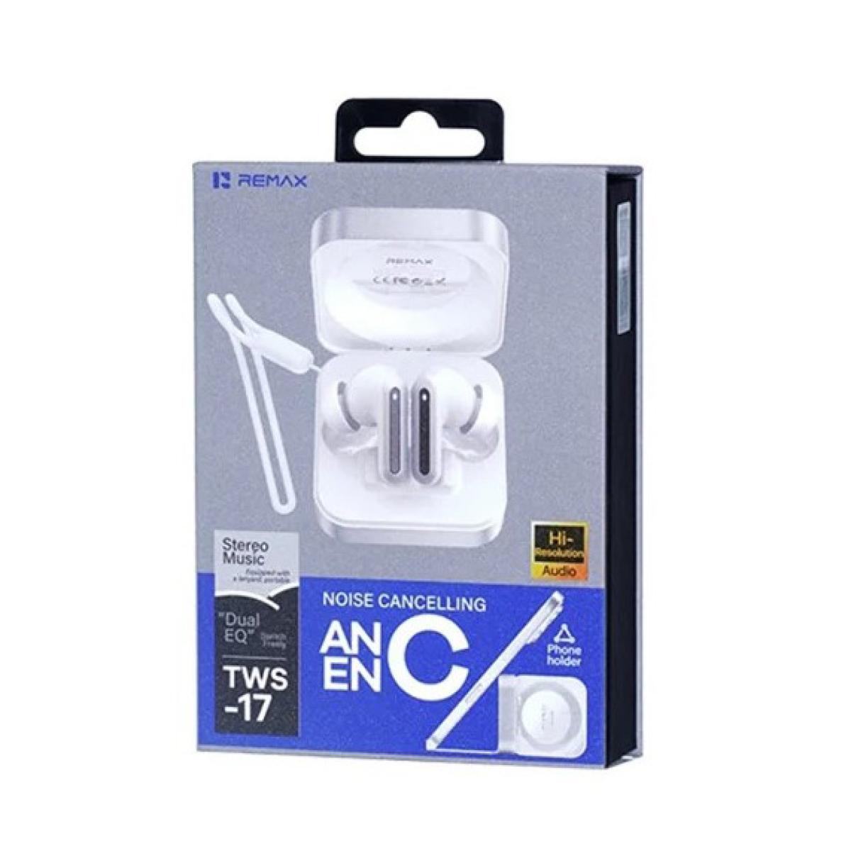 Remax TWS-17 True Stereo Music Calling Earphone with Phone Holder -White