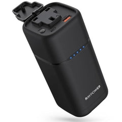 Ravpower Pd Pioneer Ac Portable Charger & Power Bank, 20000mah Battery Capacity, 80w Ac Output, 30w Pd Output, Usb A & Type C Ports, Black - CompuMe