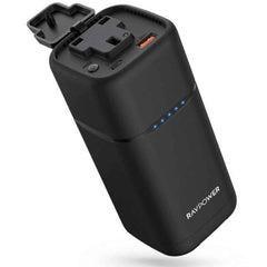 Ravpower Pd Pioneer Ac Portable Charger & Power Bank, 20000mah Battery Capacity, 80w Ac Output, 30w Pd Output, Usb A & Type C Ports, Black
