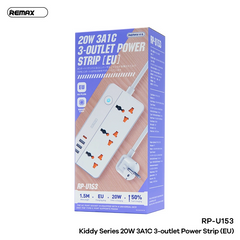 Remax Power Strip 20W 3A1C Socket