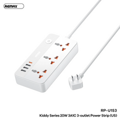 Remax Power Strip 20W 3A1C Socket