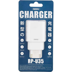 Remax RP - U35 Simple Series Dual USB Adapter EU - White
