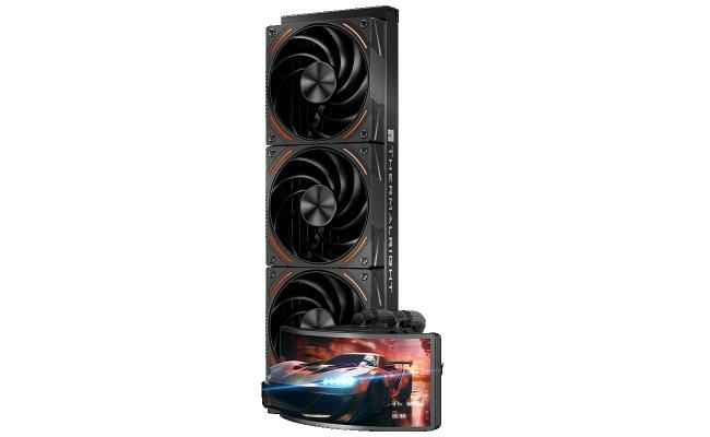 Thermalright Rainbow Vision 360 Turbo ARGB BLACK CPU Liquid Cooler w/ 6.67" OLED UW-FHD+ 60Hz 3D Panoramic Curved Display, High Performance AIO TL-K12-X28-R9