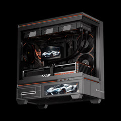 Thermalright Rainbow Vision 360 Turbo ARGB BLACK CPU Liquid Cooler w/ 6.67" OLED UW-FHD+ 60Hz 3D Panoramic Curved Display, High Performance AIO TL-K12-X28-R9