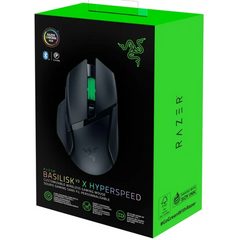 Razer Basilisk V3 X HyperSpeed Chroma RGB Wireless+Bluetooth Gaming Mouse, 7 Programmable Buttons, HyperSpeed Wireless, 5G Advanced 18K Optical Sensor - Black | RZ01--R3G1 | - CompuMe