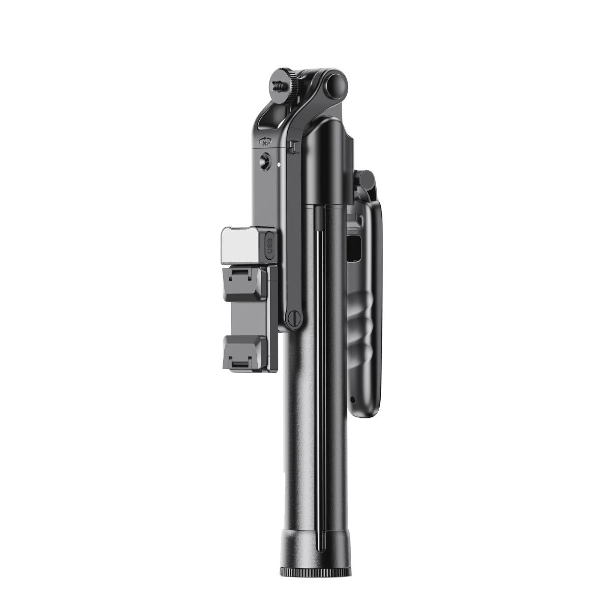 Rtako All Terrain 360° Face Tracking Selfie Stick Portable Anti Shake, Selfie Live Broadcast Black - CompuMe