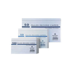 Record Cards Lines 165g/ Large- White