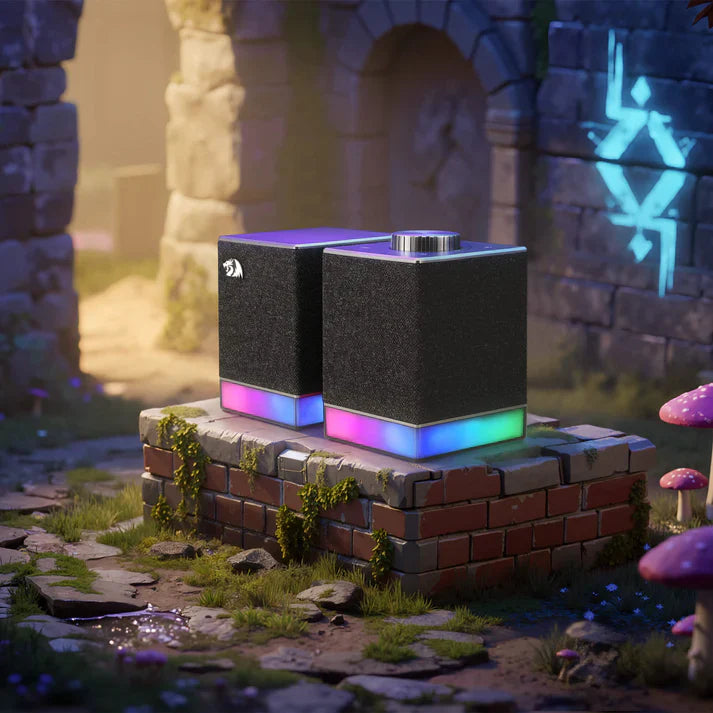 Redragon GS517 Glyph PC Gaming Speaker with Bluetooth & USB Connectivity