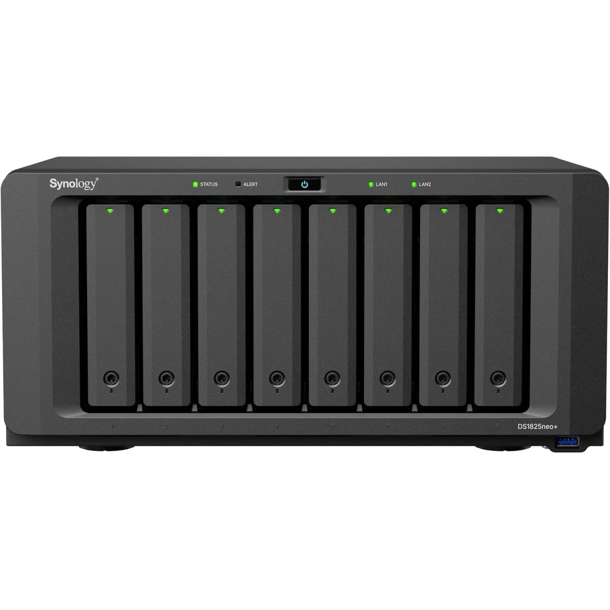 Synology DiskStation DS1825neo+ 8-Bay Diskless NAS w/ AMD Ryzen V1500B 4-Core CPU & 8GB DDR4 None ECC RAM