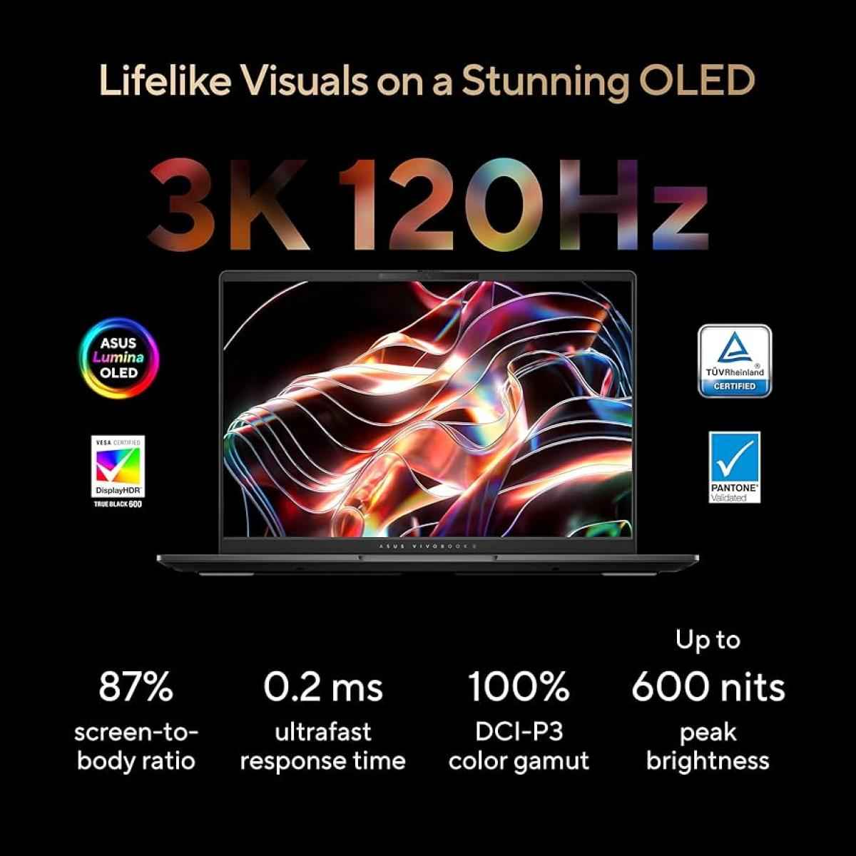 Asus Vivobook S 15 (2025) D5506wa Super Ai. Stunning Style Amd Ryzen Ai 9 365 10 Cores W/ Amd Radeon™ 880m & Oled 2.8k 120hz Display Neutral Black