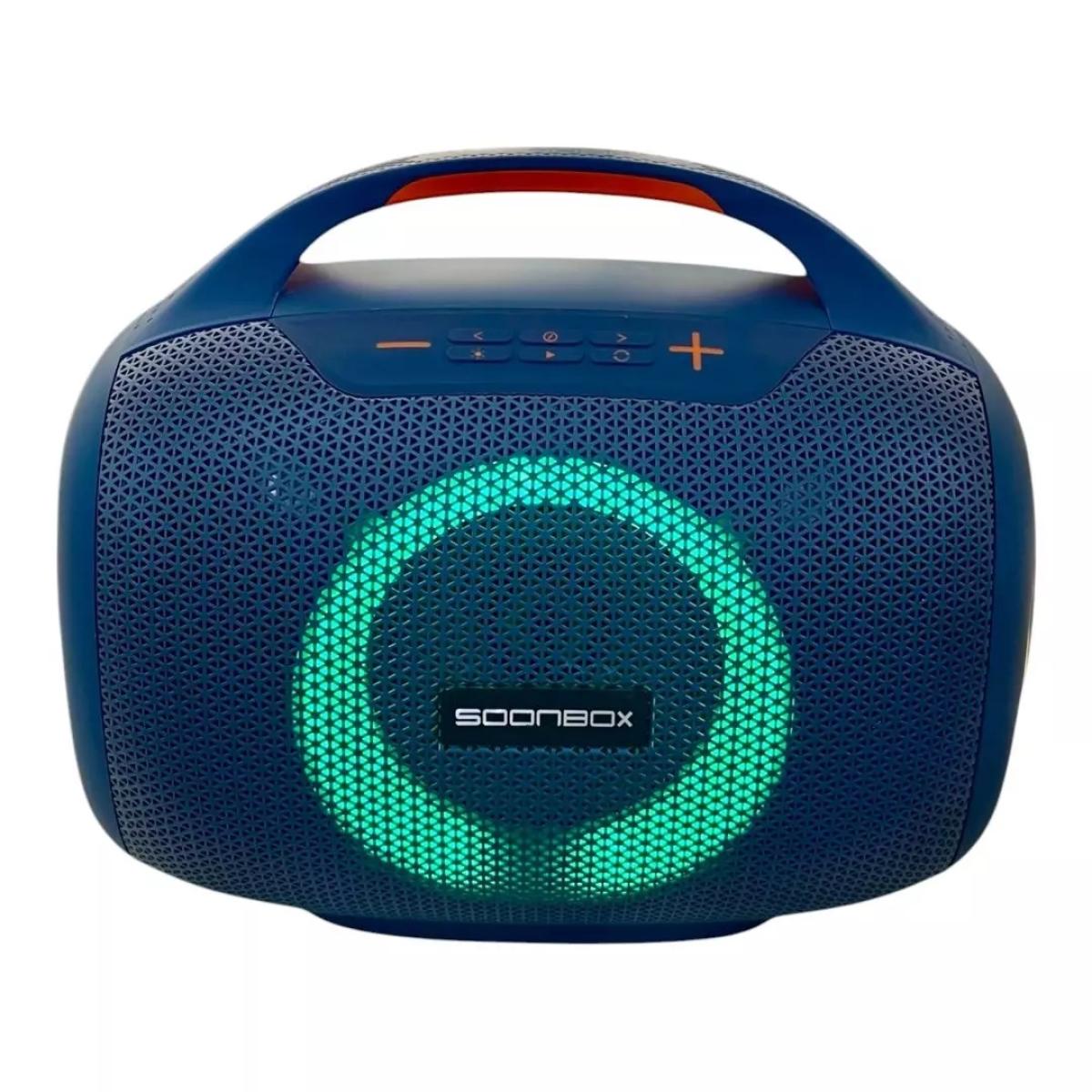 Soonbox S6300 Stereo Bluetooth High Power Party Box Waterproof Outdoor 80w Wireless Speaker Portable Audio System Sound Speakers Blue - CompuMe