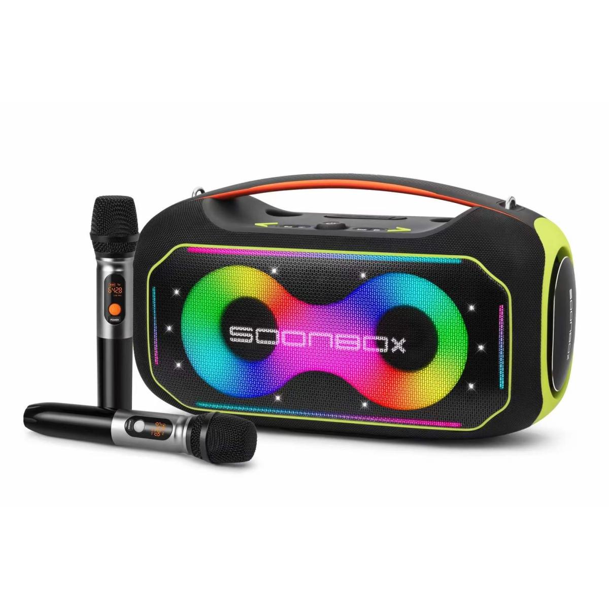 Soonbox S6300 Max Stereo Bluetooth High Power Party Box Waterproof Outdoor 200w Wireless Speaker Portable Audio System Sound Speakers, Bluetooth, Tf Card, Usb, Aux, Tws, With 2 Mics Black