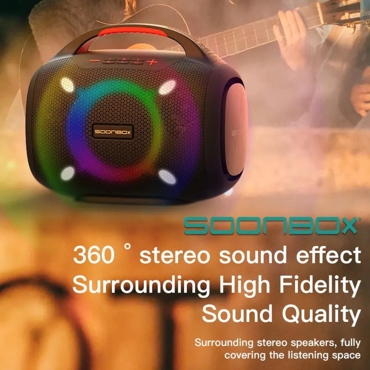 Soonbox S6300 Stereo Bluetooth High Power Party Box Waterproof Outdoor 80w Wireless Speaker Portable Audio System Sound Speakers Black
