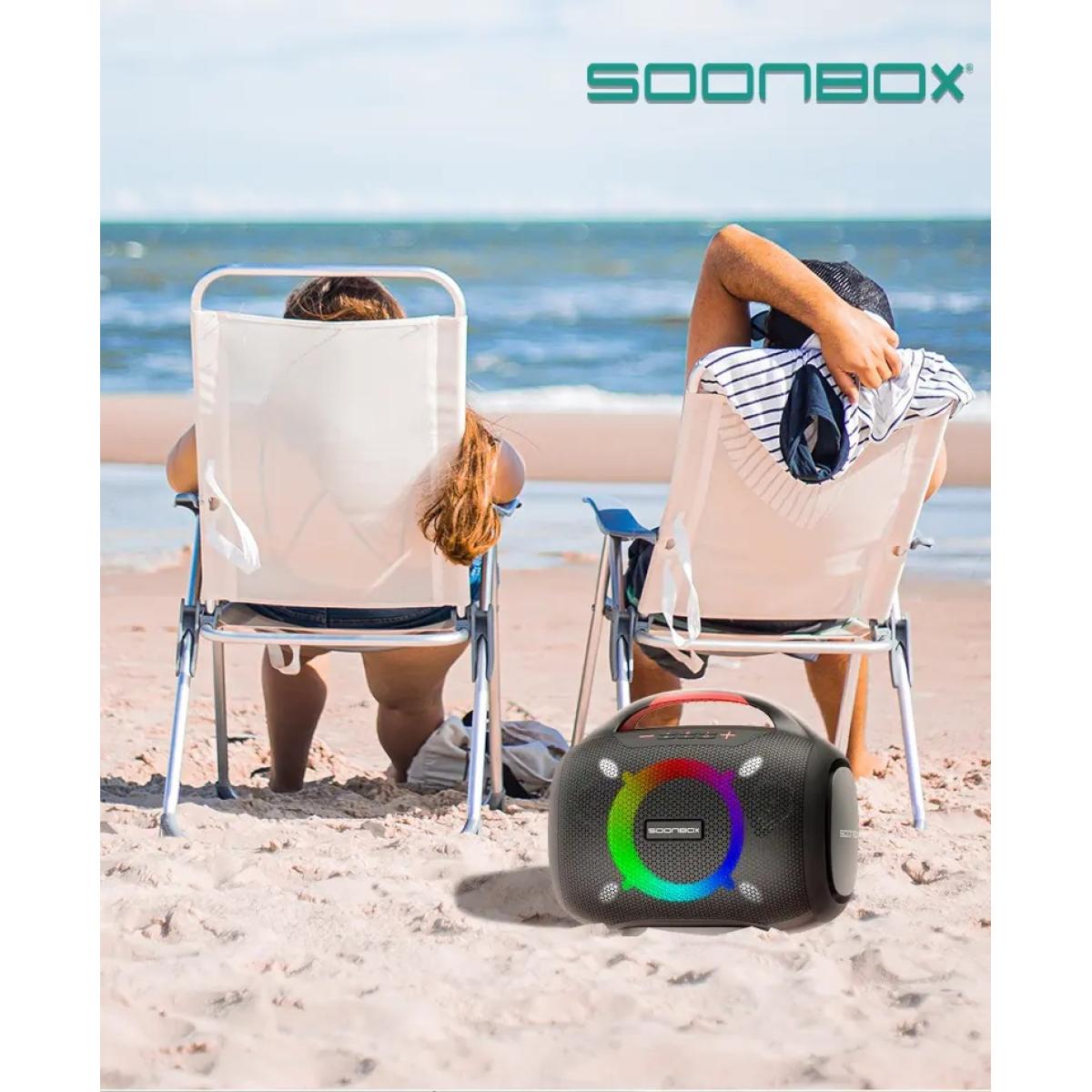 Soonbox S6300 Stereo Bluetooth High Power Party Box Waterproof Outdoor 80w Wireless Speaker Portable Audio System Sound Speakers Black