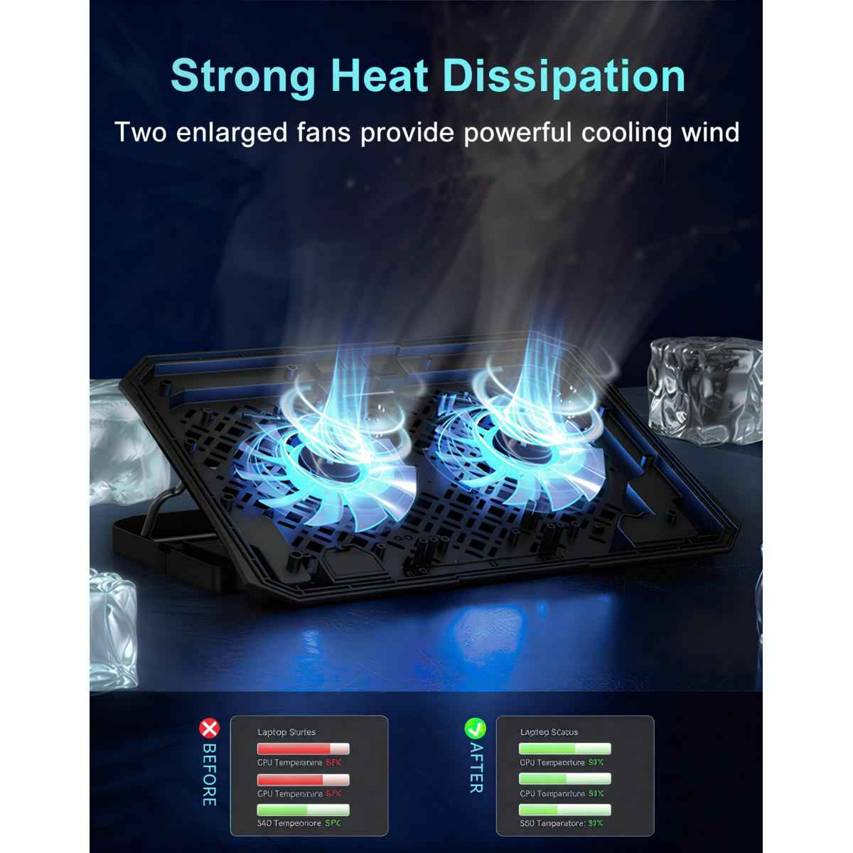 HAING S900 RGB High Quality Gaming Cooler Pad HAING S900 RGB High Quality Gaming Cooler Pad