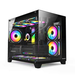 Huntkey S960 StormX Full View Empty PC Case without Fans -Black