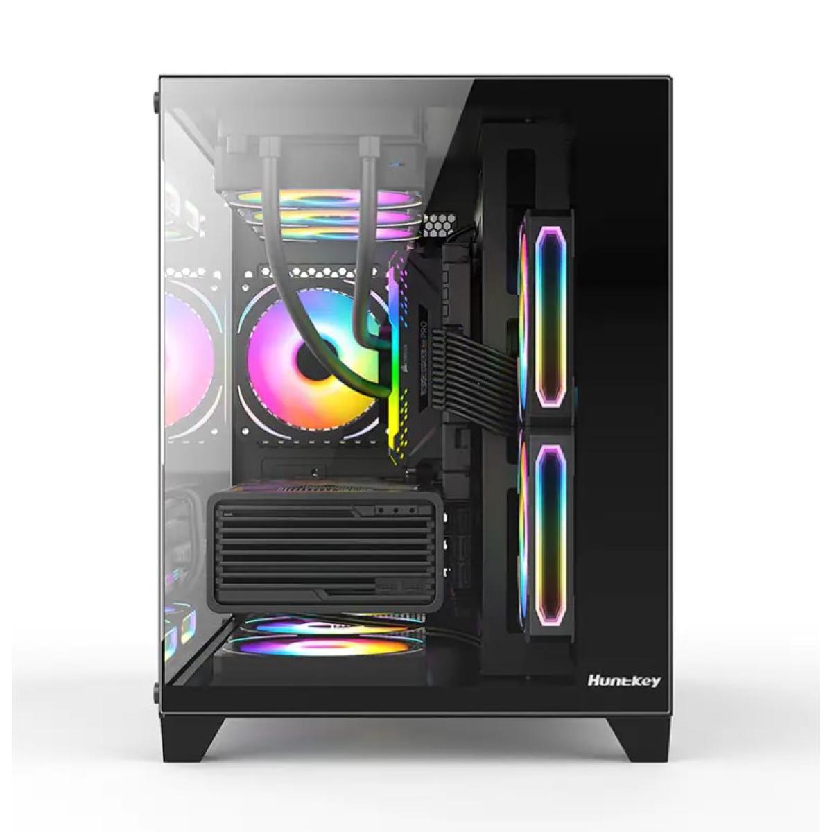 Huntkey S960 StormX Full View Empty PC Case without Fans -Black