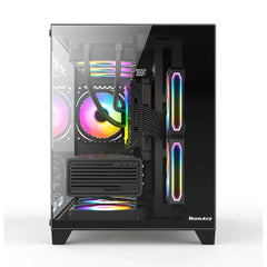 Huntkey S960 StormX Full View Empty PC Case without Fans -Black