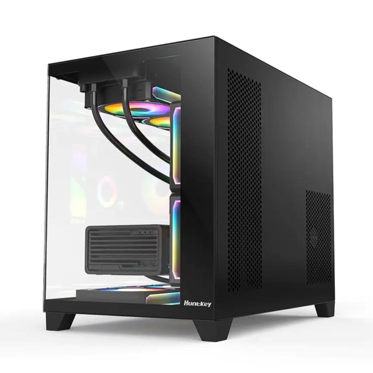 Huntkey S960 StormX Full View Empty PC Case without Fans -Black