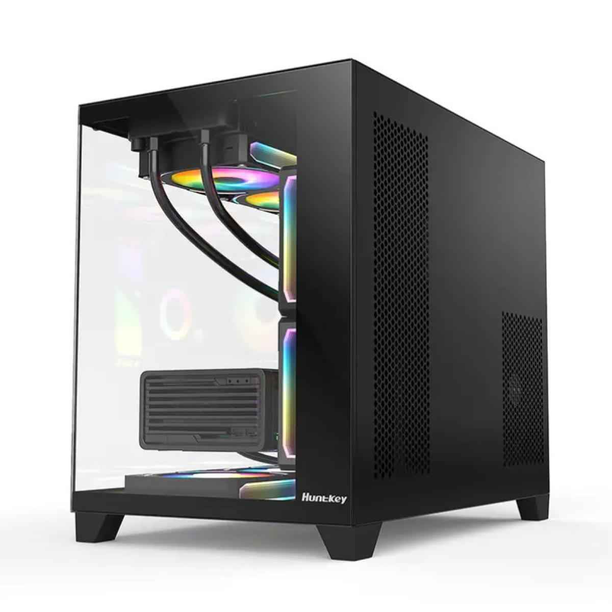 Huntkey S960 StormX Full View Empty PC Case without Fans -Black